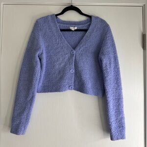 Colsie Lavender Button-Up Cardigan